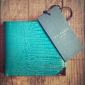 Ted Baker Bi-fold Leather Wallet - Embossed Lizard